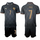 Men's Portugal #7 FIGO National Team FIFA x World Cup 2026 Away Gray On Eusebio special edition Jersey,baseball caps,new era cap wholesale,wholesale hats