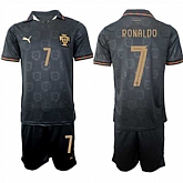 Men's Portugal #7 RONALDO National Team FIFA x World Cup 2026 Away Gray On Eusebio special edition Jersey,baseball caps,new era cap wholesale,wholesale hats