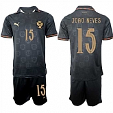 Men's Portugal #15 JOAO NEVES National Team FIFA x World Cup 2026 Away Gray On Eusebio special edition Jersey,baseball caps,new era cap wholesale,wholesale hats