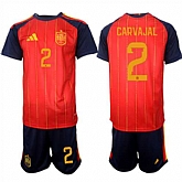 Men's Spain #2 CARVAJAL National Team FIFA x World Cup 2026 Home Red On Field Jerseys,baseball caps,new era cap wholesale,wholesale hats