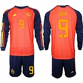 Men's Spain #9 GAVI National Team FIFA x World Cup 2026 Long Sleeve Home Red On Field Jerseys,baseball caps,new era cap wholesale,wholesale hats