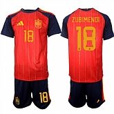 Men's Spain #18 ZUBIMENDI National Team FIFA x World Cup 2026 Home Red On Field Jerseys,baseball caps,new era cap wholesale,wholesale hats
