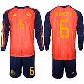 Men's Spain #6 A.INIESTA National Team FIFA x World Cup 2026 Long Sleeve Home Red On Field Jerseys,baseball caps,new era cap wholesale,wholesale hats