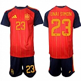 Men's Spain #23 UNAI SIMON National Team FIFA x World Cup 2026 Home Red On Field Jerseys,baseball caps,new era cap wholesale,wholesale hats