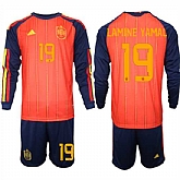 Men's Spain #19 FERMIN National Team FIFA x World Cup 2026 Long Sleeve Home Red On Field Jerseys,baseball caps,new era cap wholesale,wholesale hats