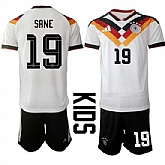 Youth Germany #19 SANE National Team FIFA x World Cup 2026 Home White On Field Kids Jersey,baseball caps,new era cap wholesale,wholesale hats