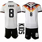Youth Germany #8 KROOS National Team FIFA x World Cup 2026 Home White On Field Kids Jersey,baseball caps,new era cap wholesale,wholesale hats
