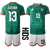 Youth Mexico #13 G.OCHOA National Team FIFA x World Cup 2026 Home Green On Field Kids Jersey,baseball caps,new era cap wholesale,wholesale hats