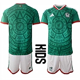 Youth Mexico Blank National Team FIFA x World Cup 2026 Home Green On Field Kids Jersey,baseball caps,new era cap wholesale,wholesale hats