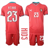 Youth Portugal #23 VITINHA National Team FIFA x World Cup 2026 Home Red On Eusebio special edition Kids Jersey,baseball caps,new era cap wholesale,wholesale hats