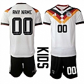 Youth Germany Custom White 2025 26 Home Soccer Jersey Suit,baseball caps,new era cap wholesale,wholesale hats