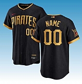 Men's Pittsburgh Pirates Custom Black 2026 City Connect Stadium Stitched Baseball Jersey,baseball caps,new era cap wholesale,wholesale hats