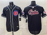 Men's Chicago Cubs Team Big Logo 2026 Fashion Replica Black Out Stitched Jersey,baseball caps,new era cap wholesale,wholesale hats