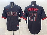 Men's Cincinnati Reds #27 Sal Stewart Black City Connect Cool Base Stitched Jersey,baseball caps,new era cap wholesale,wholesale hats