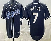 Men's Kansas City Royals #7 Bobby Witt Jr 2026 Black Fashion Cool Base Jersey,baseball caps,new era cap wholesale,wholesale hats