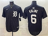 Men's Detroit Tigers #6 Al Kaline Black Limited Stitched Jersey,baseball caps,new era cap wholesale,wholesale hats