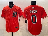 Men's Detroit Tigers #0 Paws Orange Limited Stitched Jersey,baseball caps,new era cap wholesale,wholesale hats
