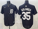 Men's Detroit Tigers #35 Justin Verlander Black Limited Stitched Jersey,baseball caps,new era cap wholesale,wholesale hats