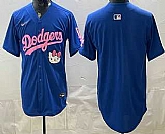 Men's Los Angeles Dodgers Blank Blue Hello Kitty 2025 World Series Champions Limited Jersey,baseball caps,new era cap wholesale,wholesale hats