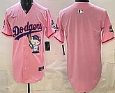 Men's Los Angeles Dodgers Blank Pink Hello Kitty 2025 World Series Champions Limited Jersey,baseball caps,new era cap wholesale,wholesale hats