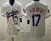 Men's Los Angeles Dodgers #17 Shohei Ohtani White Japanese Hello Kitty 2025 World Series Champions Limited Jersey,baseball caps,new era cap wholesale,wholesale hats
