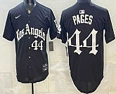 Men's Los Angeles Dodgers #44 Andy Pages Black Gothic Edition Vapor Premier Limited Stitched Jersey,baseball caps,new era cap wholesale,wholesale hats
