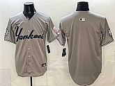 Men's New York Yankees Blank Grey With Patch Limited Stitched Jersey,baseball caps,new era cap wholesale,wholesale hats