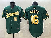 Men's Oakland Athletics #16 Nick Kurtz 2026 Green Alternate Sacramento Celebrating 125 Years Vapor Limited Stitched Jersey,baseball caps,new era cap wholesale,wholesale hats