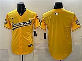 Men's Oakland Athletics Blank 2026 Yellow Alternate Sacramento Celebrating 125 Years Vapor Limited Stitched Jersey,baseball caps,new era cap wholesale,wholesale hats