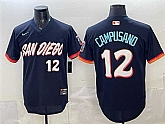 Men's San Diego Padres #12 Luis Campusano Obsidian 2026 City Connect Stadium Stitched Jersey,baseball caps,new era cap wholesale,wholesale hats