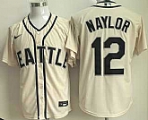 Men's Seattle Mariners #12 Josh Naylor Cream Cool Base Jersey,baseball caps,new era cap wholesale,wholesale hats