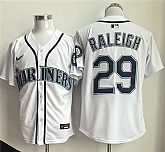 Men's Seattle Mariners #29 Cal Raleigh White Cool Base Stitched Jersey,baseball caps,new era cap wholesale,wholesale hats