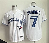 Men's Toronto Blue Jays #7 Kazuma Okamoto White Home Limited Stitched Jersey,baseball caps,new era cap wholesale,wholesale hats