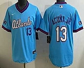 Youth Atlanta Braves #13 Ronald Acuna Jr Light Blue 2026 City Connect Stadium Jersey,baseball caps,new era cap wholesale,wholesale hats
