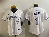 Youth Toronto Blue Jays #1 Mom White Limited Stitched Jersey,baseball caps,new era cap wholesale,wholesale hats
