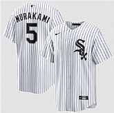 Men's Chicago White Sox #5 Munetaka Murakami White Cool Base Stitched Jersey Dzhi,baseball caps,new era cap wholesale,wholesale hats