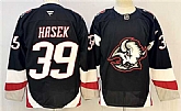 Men's Buffalo Sabres #39 Dominik Hasek Black 2024-25 Alternate Stitched Hockey Jersey,baseball caps,new era cap wholesale,wholesale hats