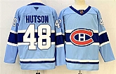 Men's Montreal Canadiens #48 Lane Hutson Blue 2023-24 Reverse Retro Stitched Jersey,baseball caps,new era cap wholesale,wholesale hats