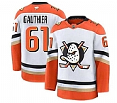 Men'S Anaheim Ducks #61 Cutter Gauthier Fanatics Branded Away White Premium Stitched Jersey Dzhi,baseball caps,new era cap wholesale,wholesale hats
