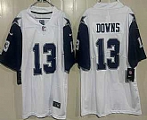 Men's Dallas Cowboys #13 Caleb Downs White Throwback Vapor Jersey,baseball caps,new era cap wholesale,wholesale hats
