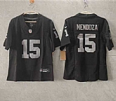 Women's Las Vegas Raiders #15 Fernando Mendoza Black 2026 Draft F.U.S.E. Vapor Stitched Jersey(Run Small),baseball caps,new era cap wholesale,wholesale hats