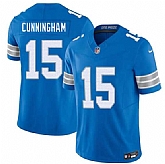 Men's Detroit Lions #15 Malik Cunningham Blue 2026 F.U.S.E. Vapor Limited Stitched Jersey,baseball caps,new era cap wholesale,wholesale hats