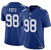 Men's New York Giants #98 Leki Fotu Blue 2026 F.U.S.E. Vapor Untouchable Limited Stitched Jersey,baseball caps,new era cap wholesale,wholesale hats