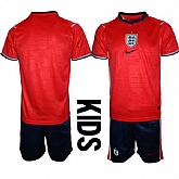 Youth England 2026 Red Away Soccer Jersey Suit,baseball caps,new era cap wholesale,wholesale hats