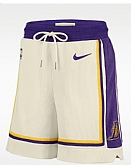 Men's Los Angeles Lakers LeBron James Nike White Forever King Association Shorts,baseball caps,new era cap wholesale,wholesale hats