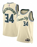 Men's Milwaukee Bucks #34 Giannis Antetokounmpo Fanatics Cream 2025-26 City Edition Jersey,baseball caps,new era cap wholesale,wholesale hats