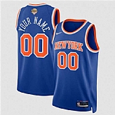 Men's New Yok Knicks Active Player Custom Blue 2026 Finals Patch Icon Edition Stitched Basketball Jersey,baseball caps,new era cap wholesale,wholesale hats