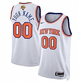 Men's New Yok Knicks Active Player Custom White 2026 Finals Patch Association Edition Stitched Basketball Jersey,baseball caps,new era cap wholesale,wholesale hats