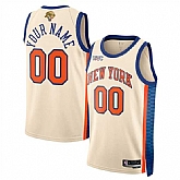 Men's New Yok Knicks Active Player Custom Cream 2026 Finals Patch City Edition Stitched Basketball Jersey,baseball caps,new era cap wholesale,wholesale hats