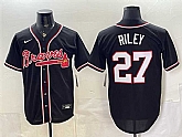 Men's Atlanta Braves #27 Austin Riley 2026 Fashion Replica Black Out Stitched Jersey,baseball caps,new era cap wholesale,wholesale hats